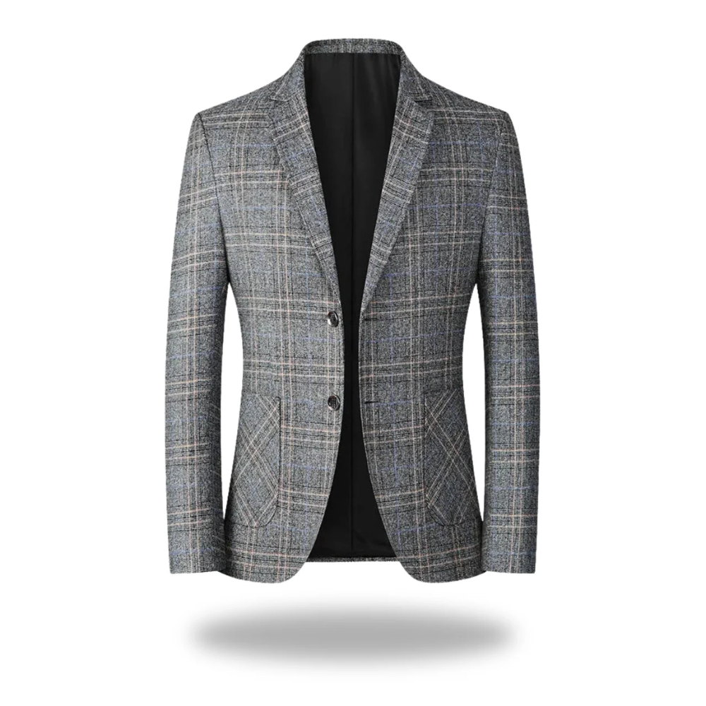 Blazer texturé pour hommes de Danoir Paris, veste élégante en tissu sophistiqué, porté sur un mannequin.