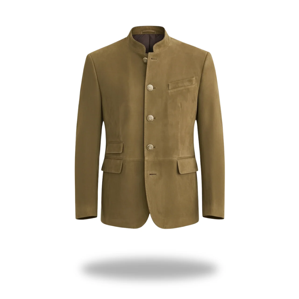Veste blazer homme respirant Danoir Paris, en tissu léger, avec col classique et boutons, vue de face.