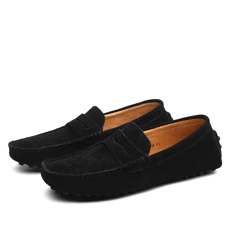 Mocassins classiques Danoir Paris marron pour homme, en cuir, avec semelle élégante et finition soignée, taille 38.
