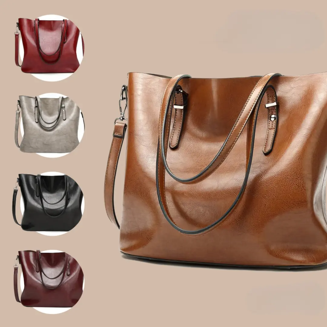 Sac à bandoulière vintage Danoir Paris Nicole en cuir marron, style intemporel et élégant, vue de face.