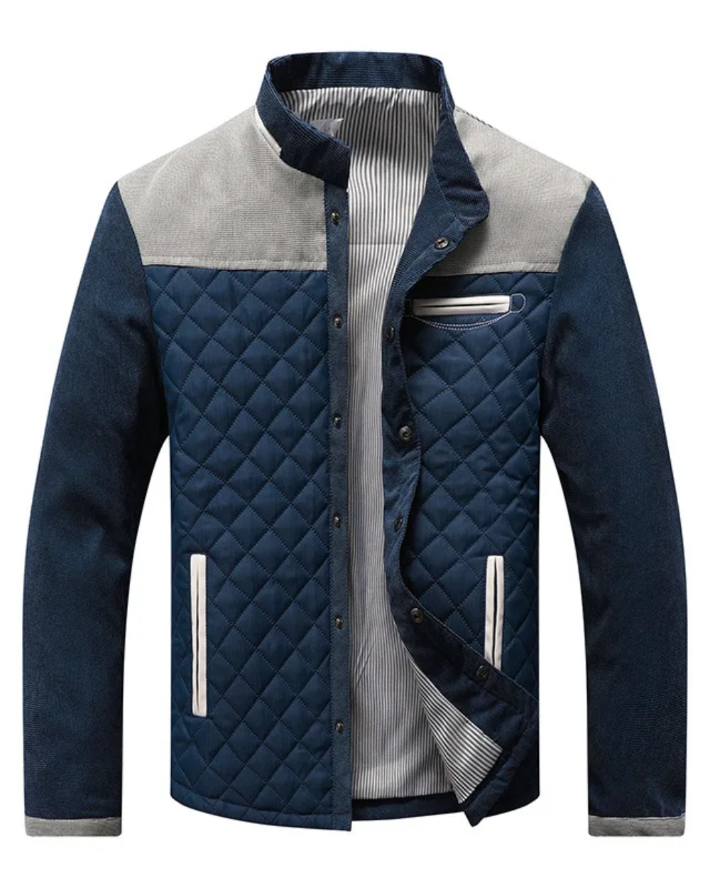 Veste pour homme de luxe Danoir Paris, élégante et sophistiquée, en tissu de haute qualité, vue de face sur fond neutre.