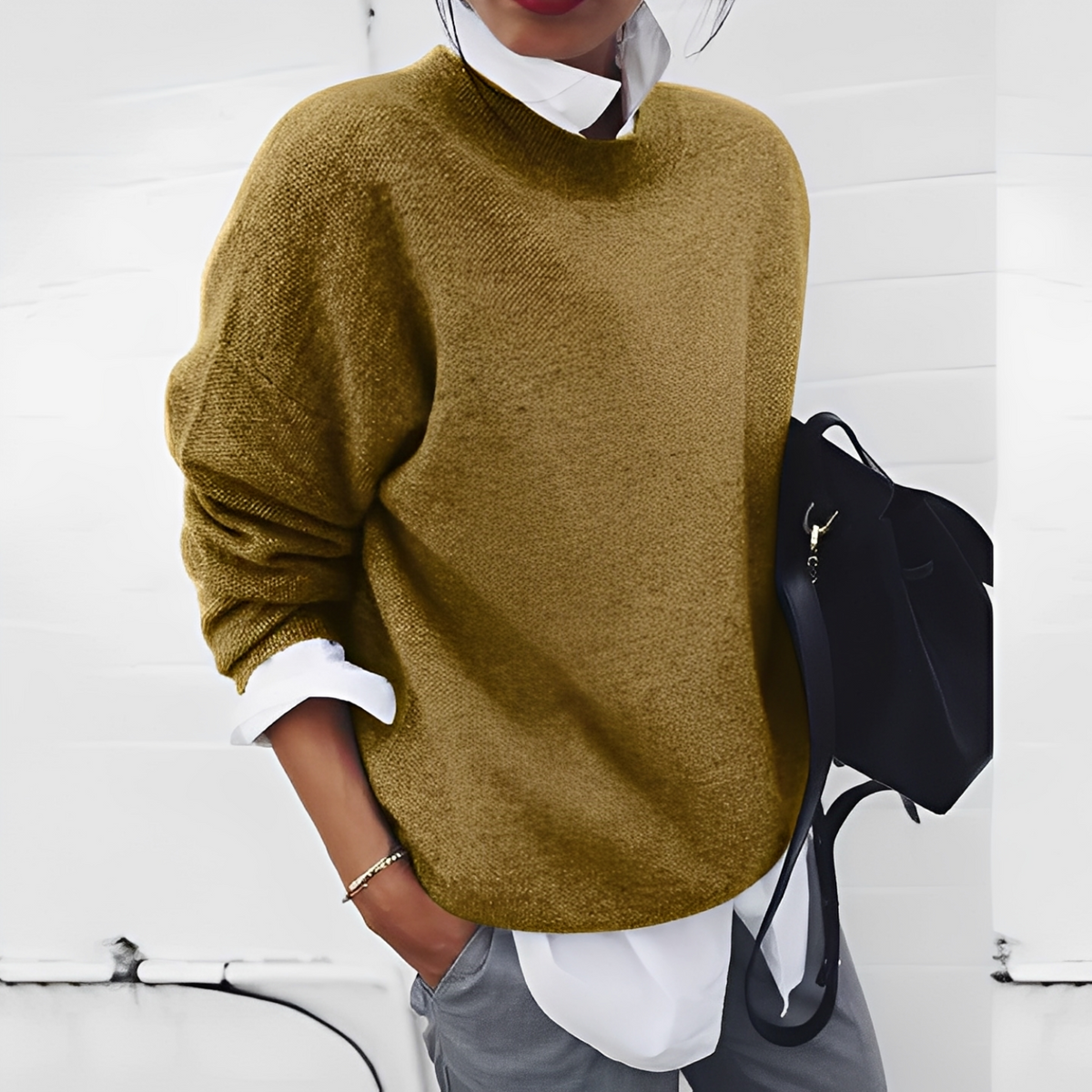 Pull doux et chaud Danoir Paris Gabriel pour homme, en kaki, cardigan saisonnier confortable et élégant.