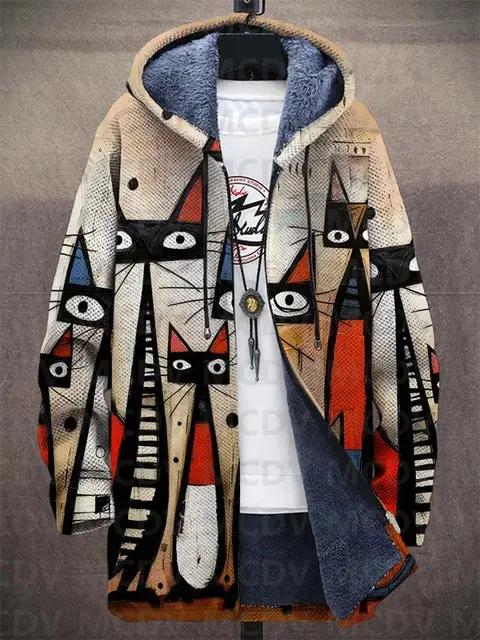 Veste de luxe Kiara de Danoir Paris, inspirée par l'art, avec motif multicolore et design élégant visible en image.