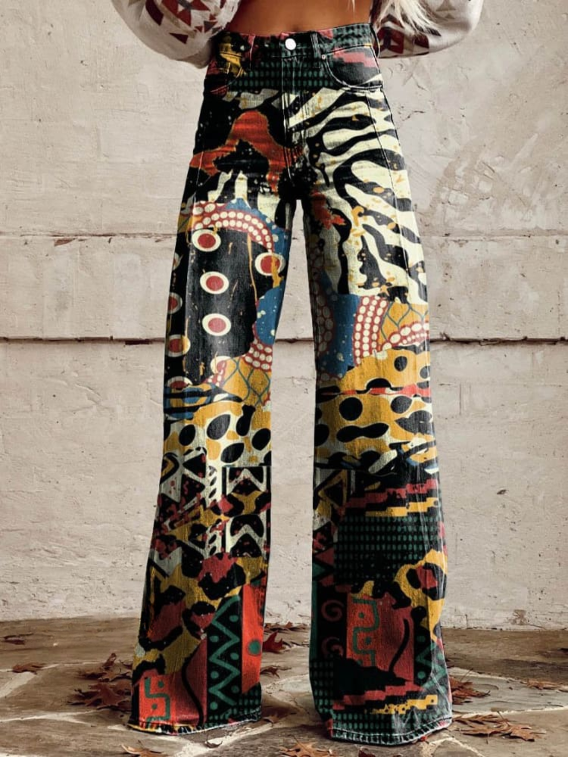 Pantaloni larges élégants Élodie de Danoir Paris en noir, taille S-M, style sophistiqué et confortable.