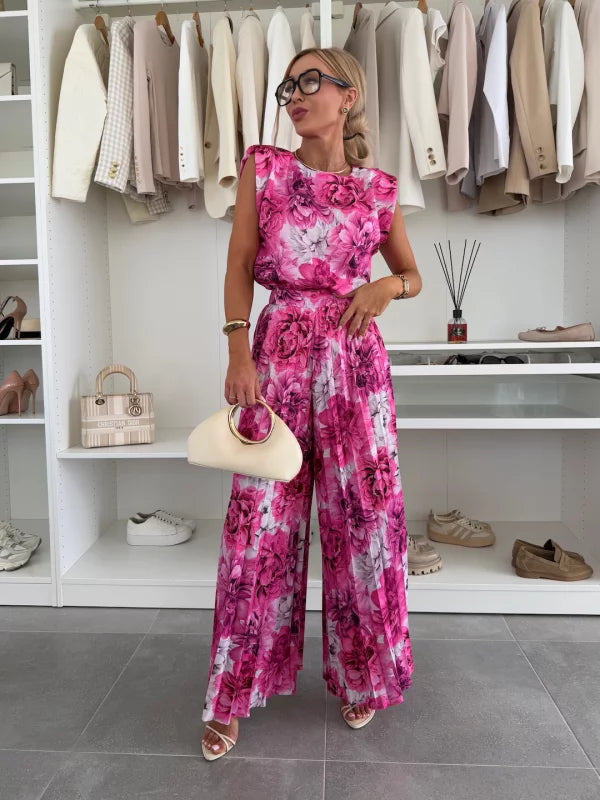 Blouse chic en viscose fuchsia Danoir Paris, look élégant et confortable, tissu fluide et design moderne.