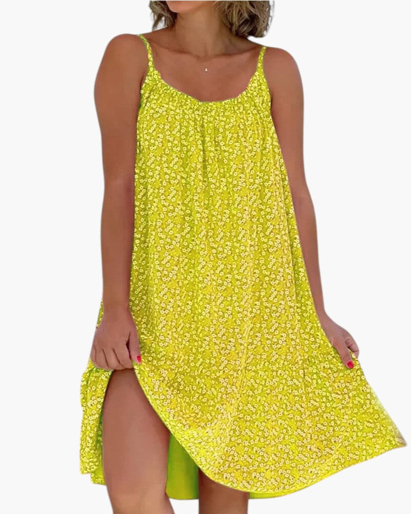 Robe légère Rosalie™ à imprimé délicat, design élégant, parfait pour un été sans effort, de la marque Danoir Paris.