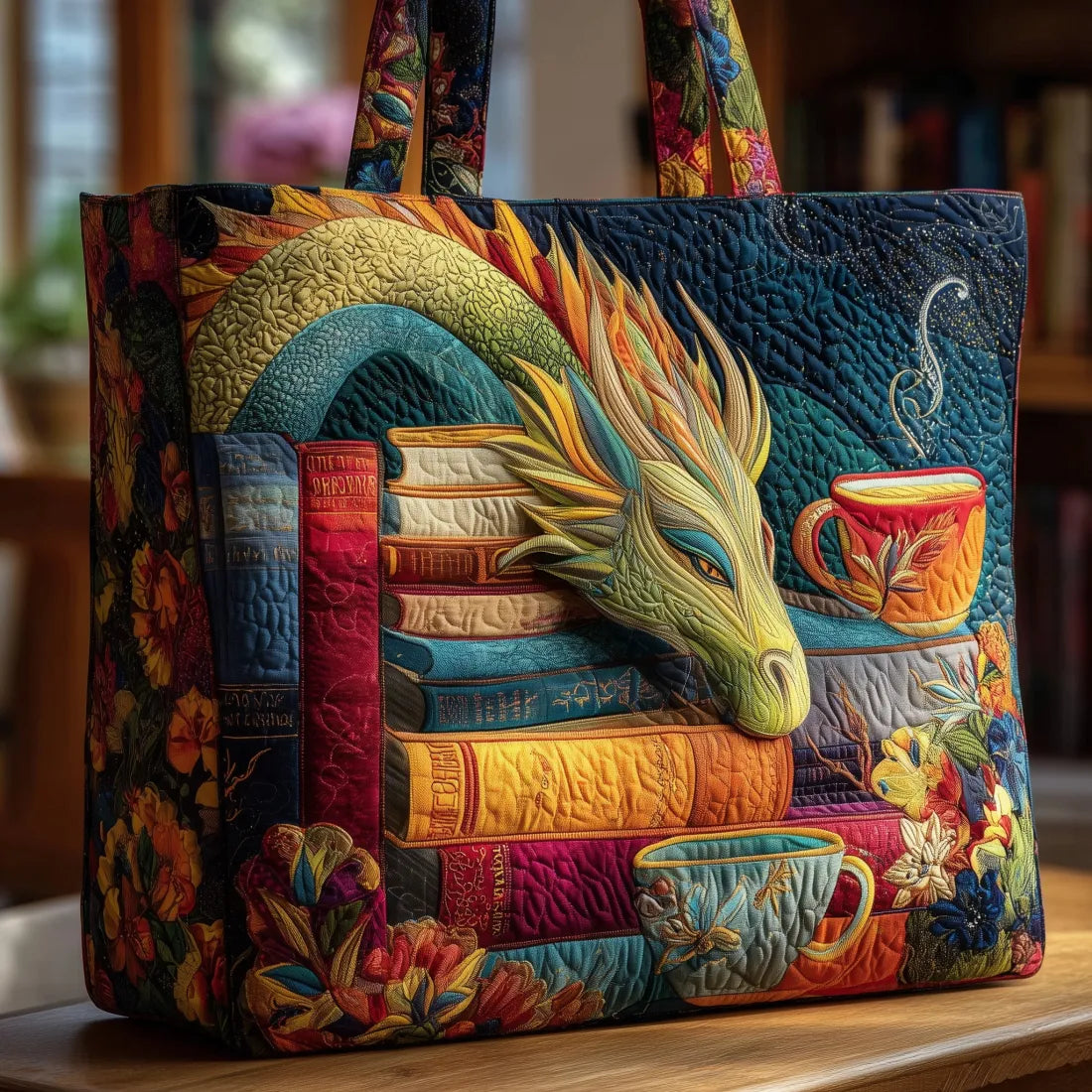Borsa Hollis Danoir Paris, fatta a mano, con design rilassato, in tessuto resistente e dimensioni di circa 38x35 cm, vista frontale.