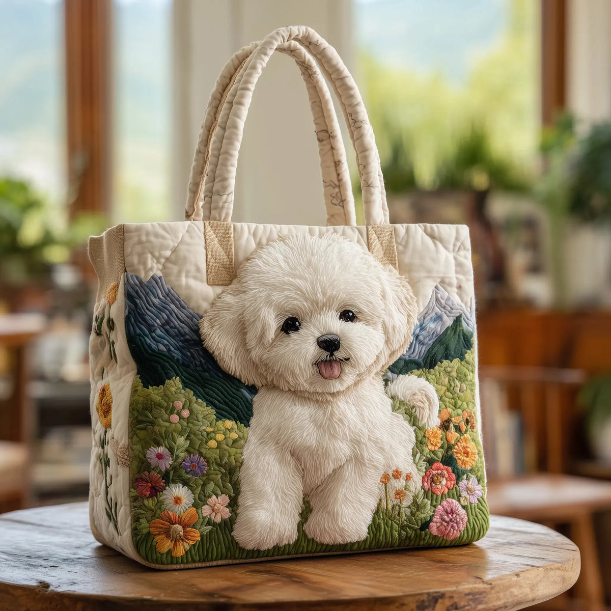 Sac à main Olivia de Danoir Paris, style artisanal, en cuir avec détails naturels, dimensions 38x35 cm, vue de face.