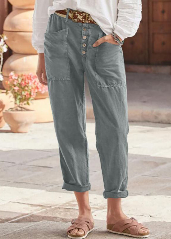 Pantalon élégant Danoir Paris Lise en tissu fluide, coupe ajustée, couleur noire, vue de face.