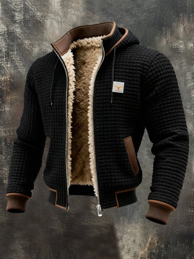 Veste d'hiver matelassée Danoir Paris avec intérieur sherpa, style chaud et confortable pour hommes et femmes.
