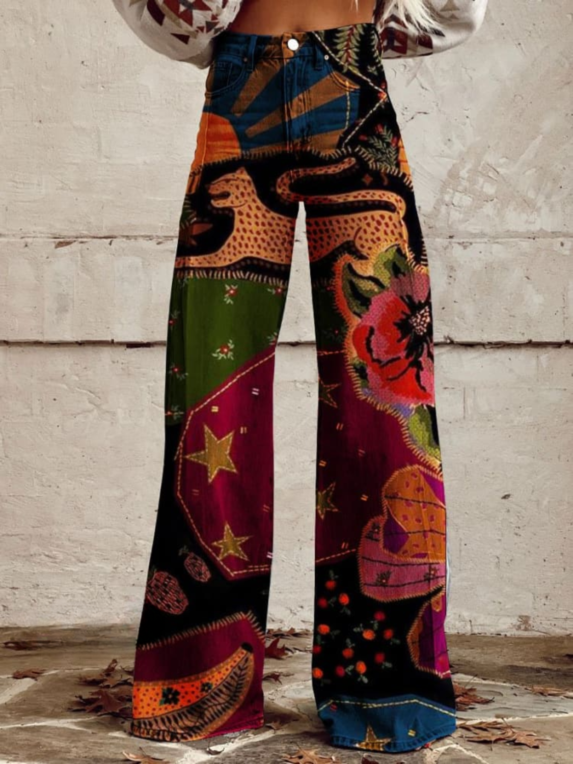 Pantaloni chic di Boemia Léna by Danoir Paris, colore rosso, taglia S-M, dettaglio elegante e tessuto di qualità.