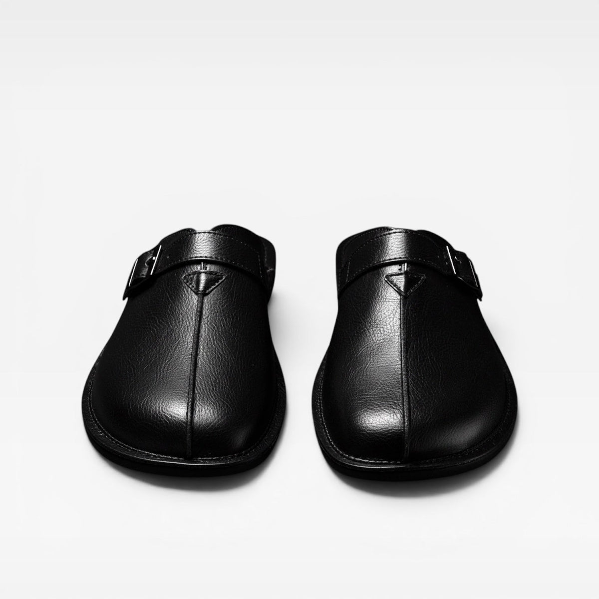 Mules en cuir pour hommes Danoir Paris, sandales d'été à enfiler avec bride à boucle, couleur marron, taille EU 38.
