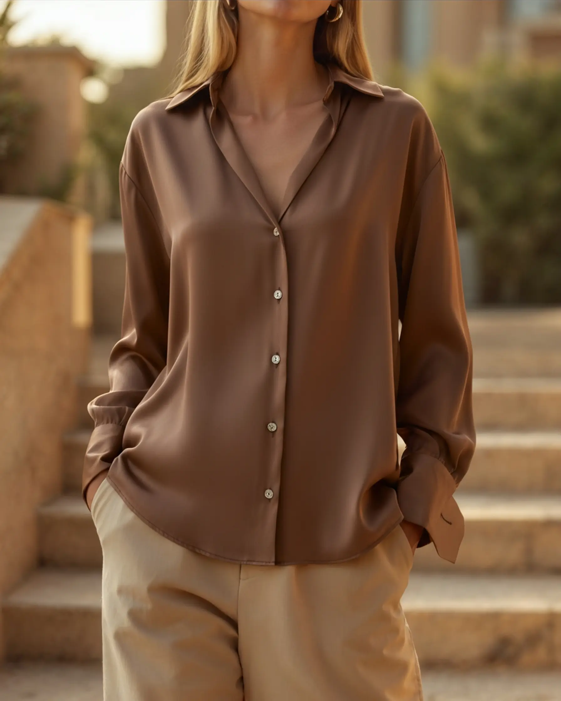 Chemise classique élégante Danoir Paris, style chic avec col et manches longues, tissu léger et sophistiqué pour un look intemporel.