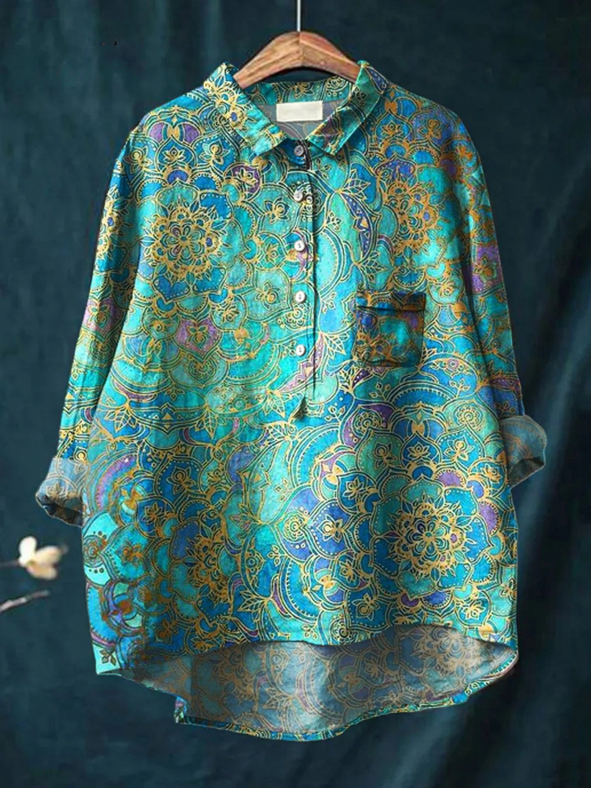 Chemise rétro multicolore Danoir Paris Roslyn, style classique, tissu léger, détails vintage, pour homme.