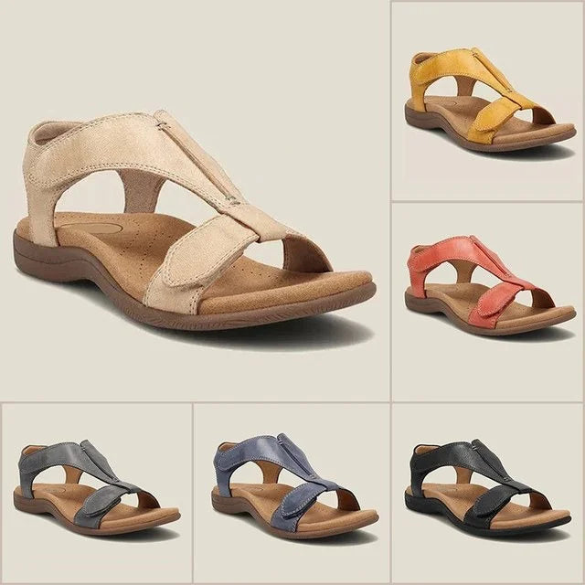 Sandales orthopédiques confortables Danoir Paris NELLY, chaussures pour femmes, en cuir noir, avec semelle ergonomique.