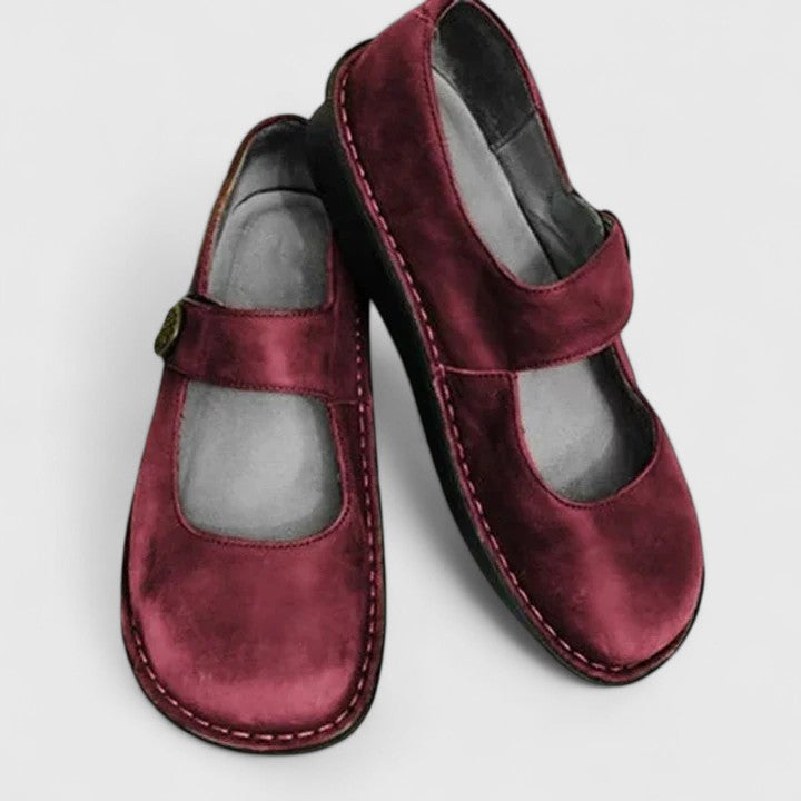 Chaussures Hedwig Mary Jane Skor Danoir Paris, chaussures vertes en cuir avec bride à boucle, pointure 36.