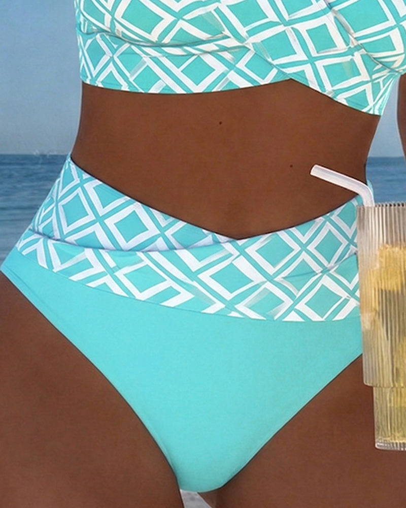 Maillot de bain Letícia Danoir Paris avec motif diamant, coupe élégante et tissu confortable, vue en gros plan.