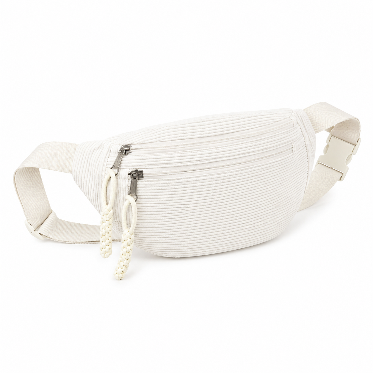 Sac à main Danoir Paris Petra, petite bourse à épaule en velours côtelé, élégant et tendance, vue de côté.