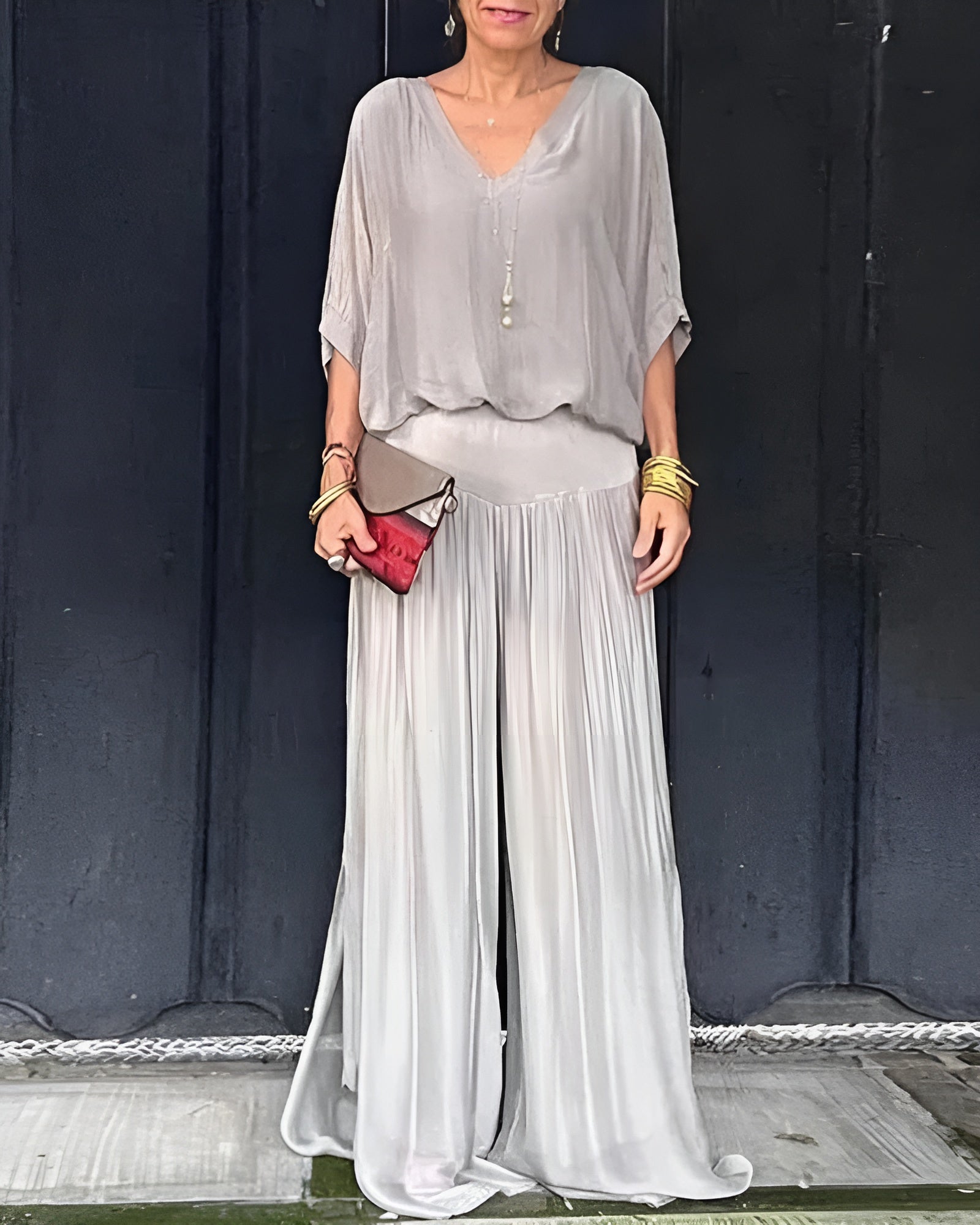 Ensemble décontracté élégant Claire de Danoir Paris, vêtements confortables et stylés pour un look sophistiqué.