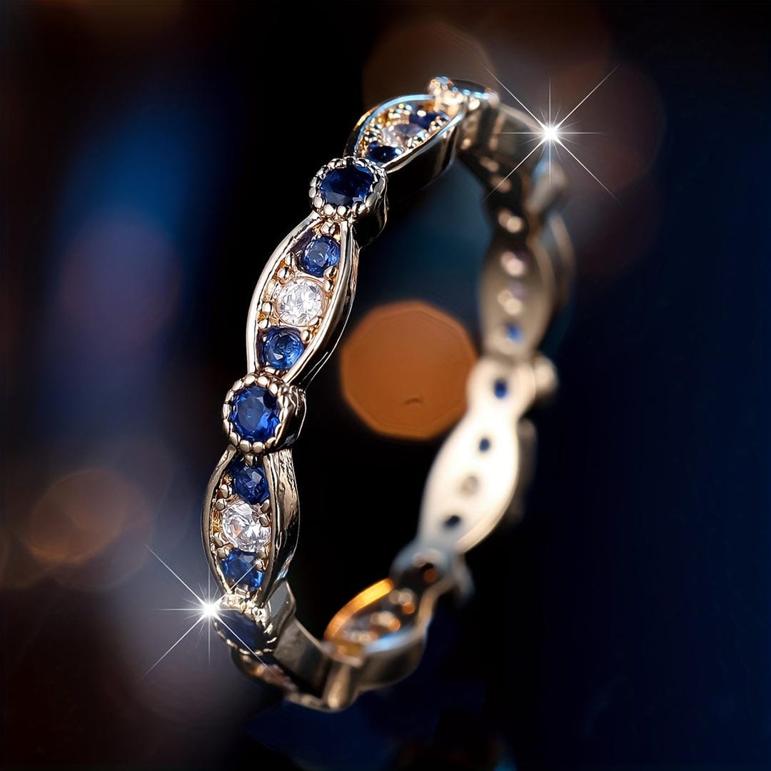 Bague Anneau Saphir Constellation de Minuit