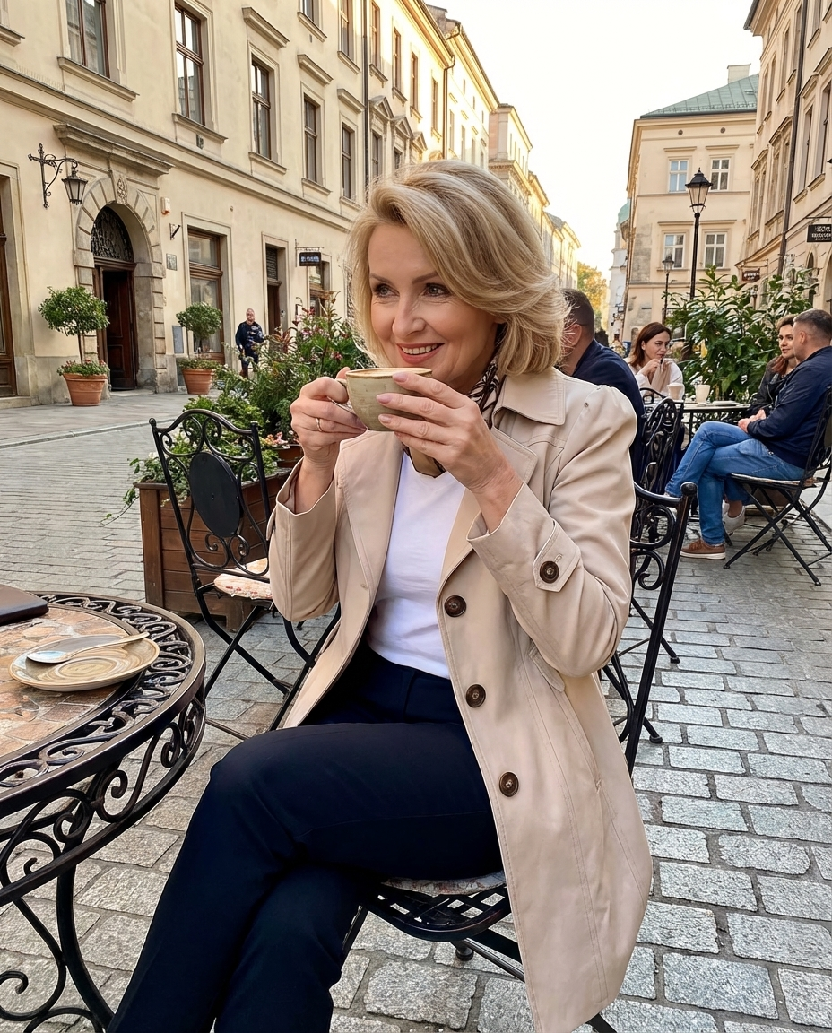 Olivia – Élégant manteau d'été vintage