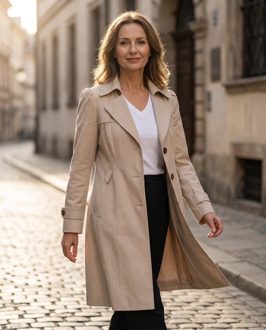 Olivia – Élégant manteau d'été vintage