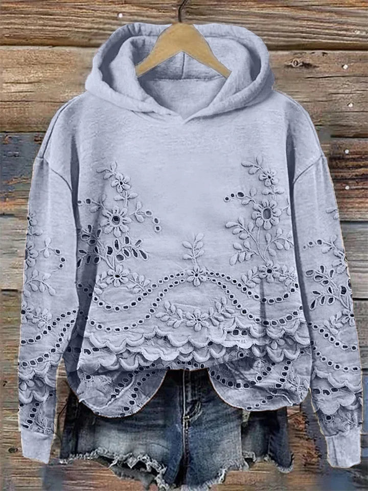 Amélie - Sweat à Capuche Fleuri