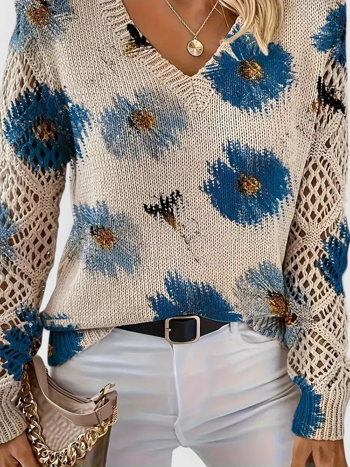 Aurélie - Gilet fleuri léger