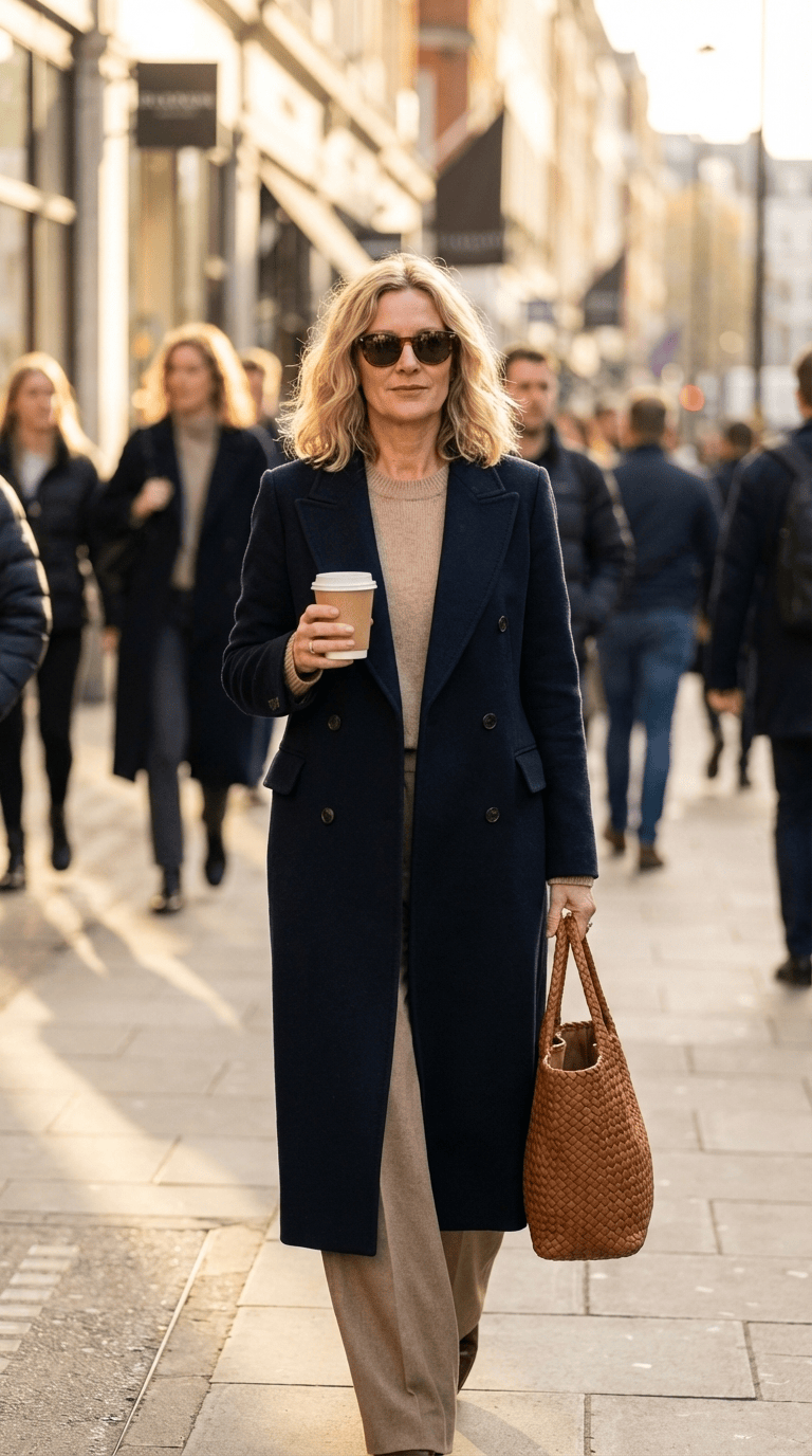 Sac à main Danoir Paris Heritage™ Lana en cuir fait main avec poches et poignée en cuir, élégant et artisanal.