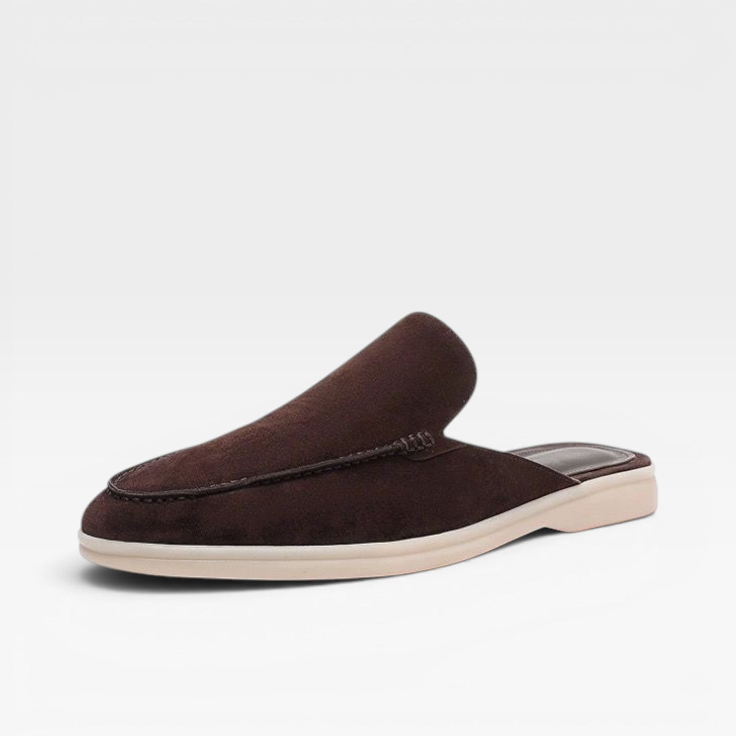 Mules en daim pour hommes – Mocassins décontractés sans talon à enfiler
