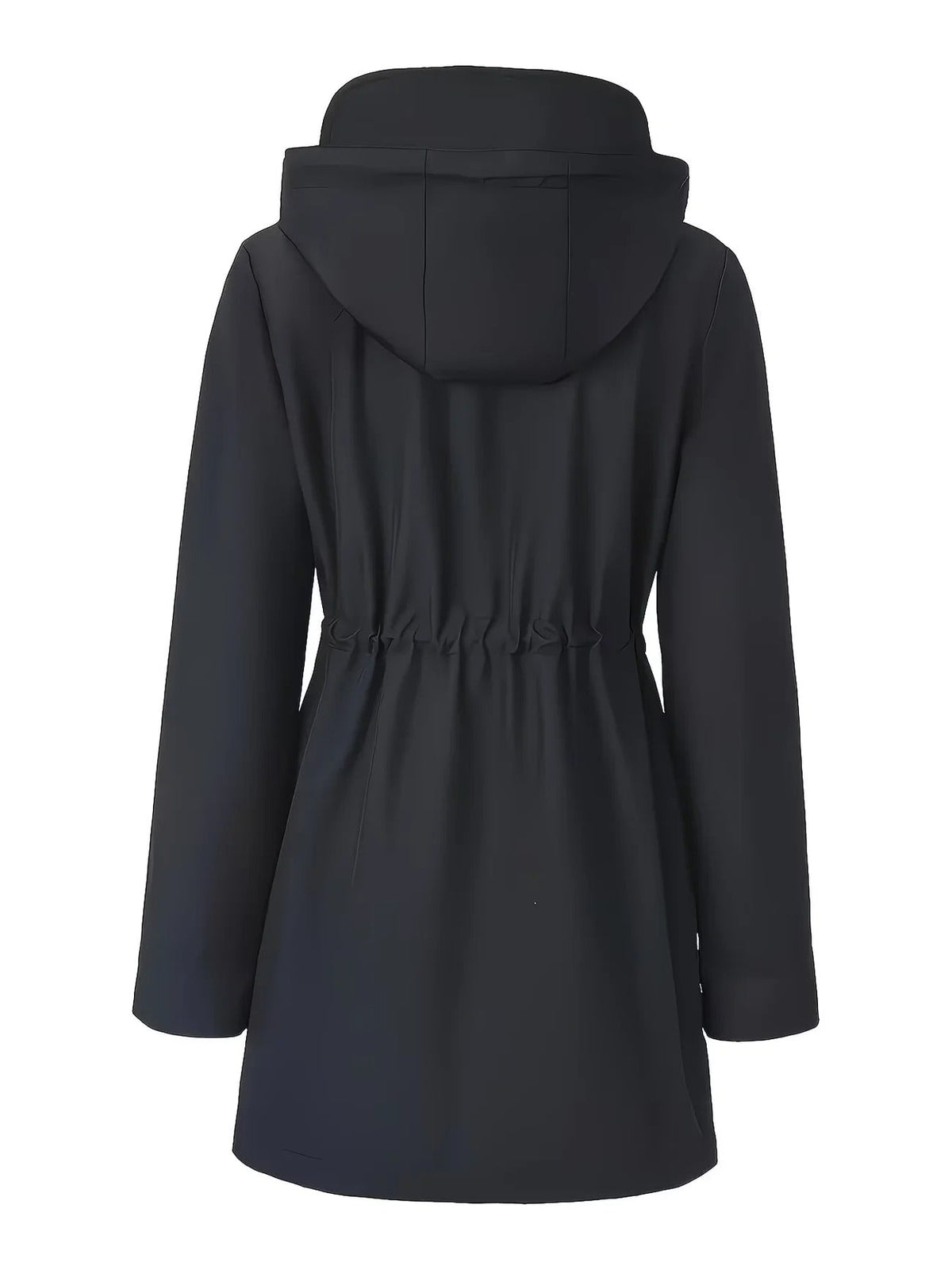 Veste de pluie 3-en-1 Carlotta de Danoir Paris, imperméable avec capuche amovible, veste élégante pour la pluie.