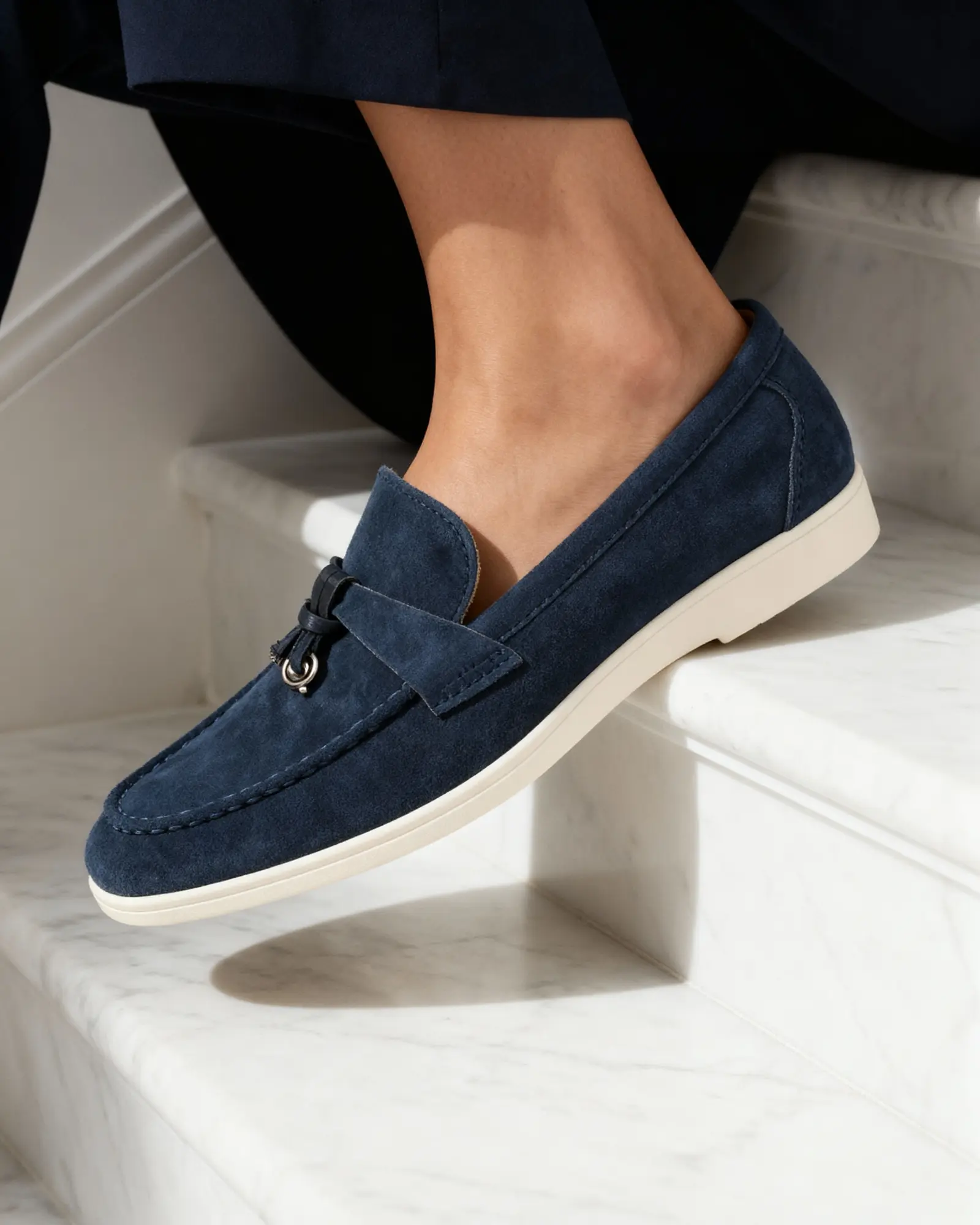 Old Money Suede Lady Loafers Old Money Women