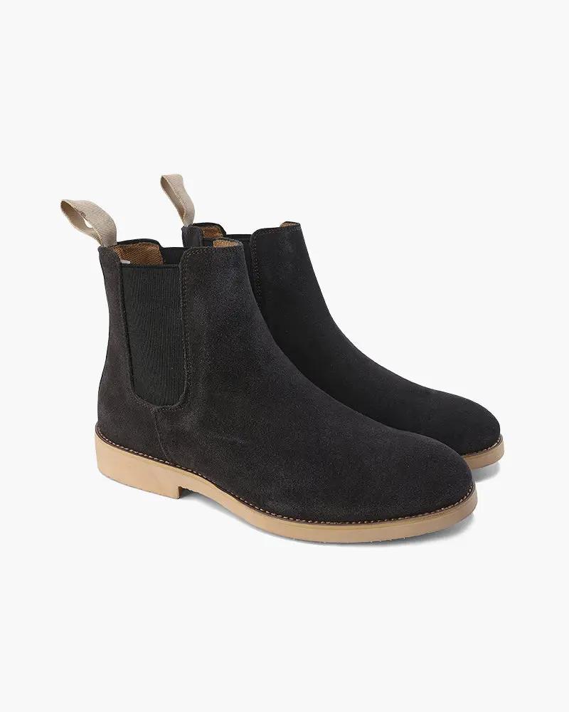 Bottes Chelsea Old Money en cuir marron, style classique et élégant, avec semelle en caoutchouc et design moderne.