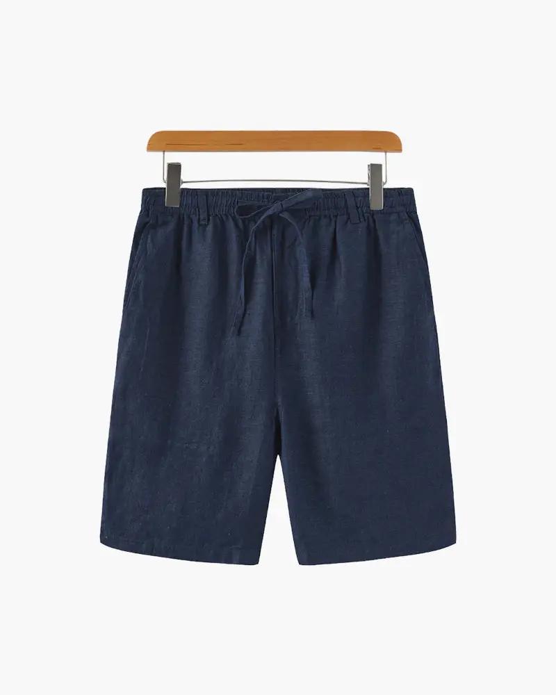 Shorts en lin premium Casablanca de la marque Old Money, vue de face avec détails en tissu léger et élégant.