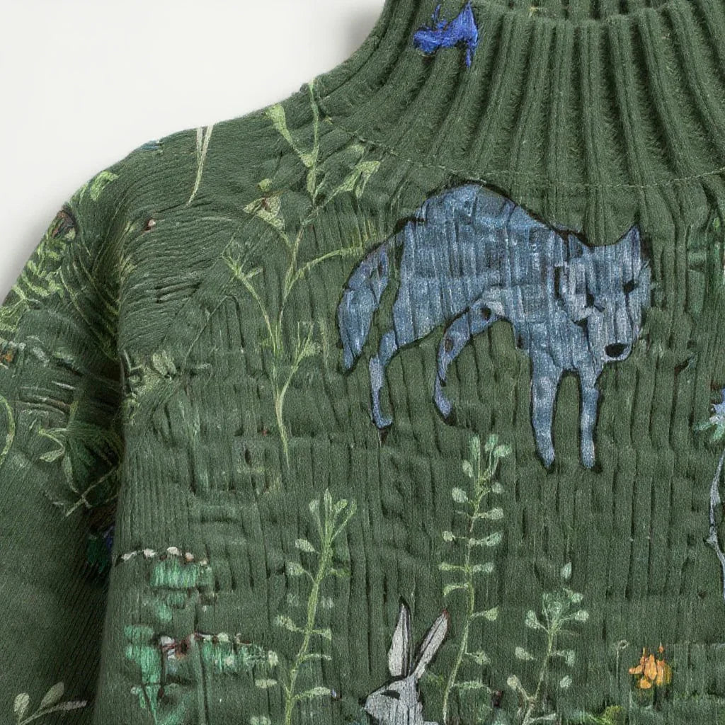HANA - Pull tricoté artistique