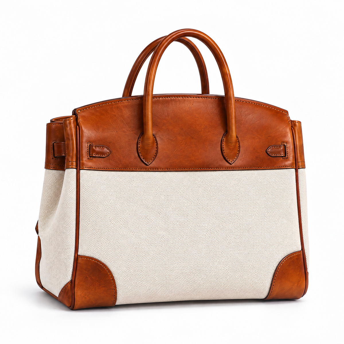 Sac à main Danoir Paris Vivienne fait main vu de derrière, avec détails en cuir et finition élégante.