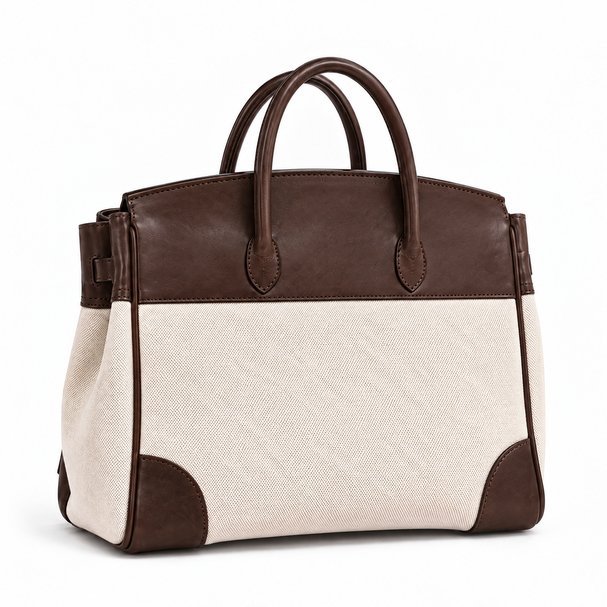 Sac à main Vivienne en cuir noir de Danoir Paris, vue arrière, fait main, élégant et sophistiqué.