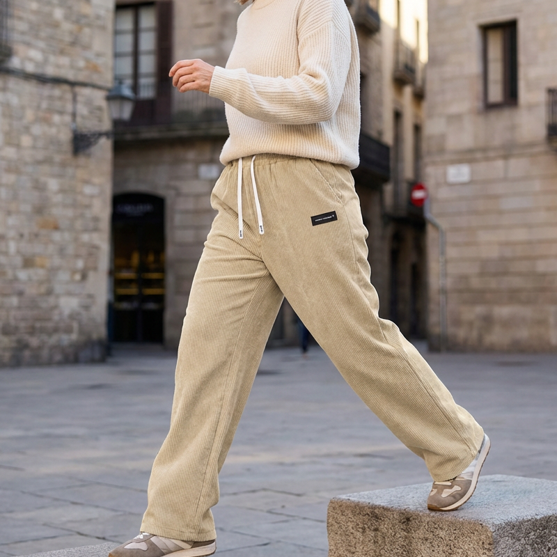 Livia Pantalon Large Confortable