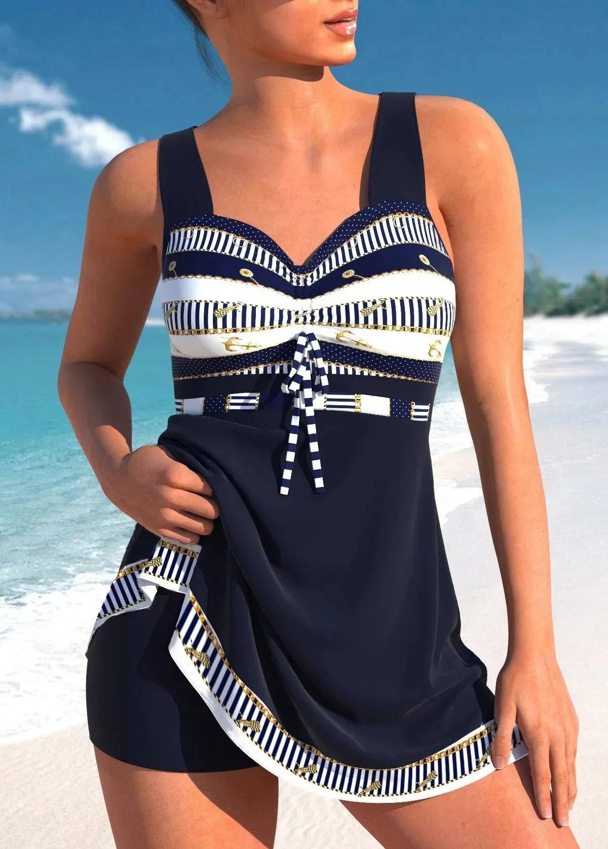 Maillot de bain tankini Véronique Danoir Paris, élégant avec coupe confortable, en tissu résistant à l'eau et style sophistiqué.