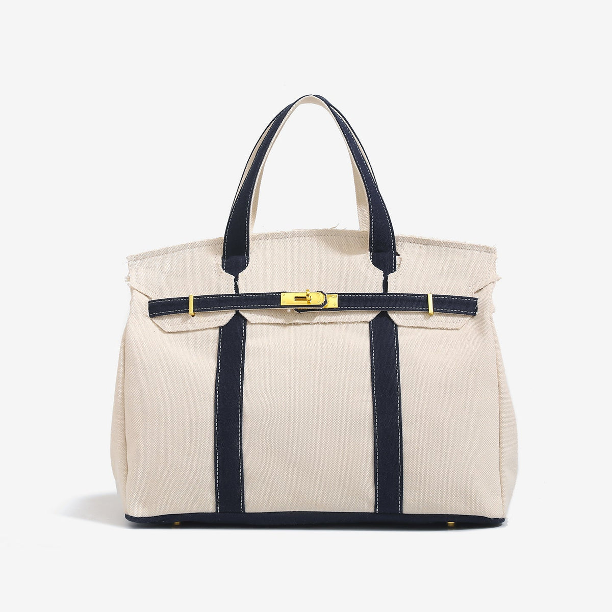 Sac de bateau Danoir Paris Camille en cuir avec poignées et détails élégants, vue de face sur fond neutre.