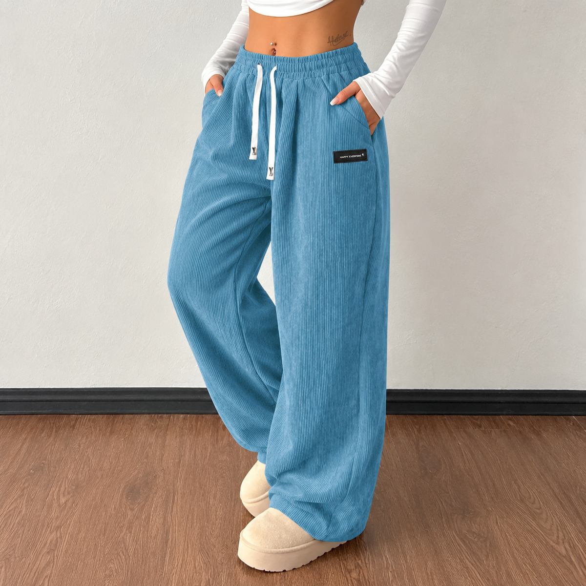 Livia Pantalon Large Confortable