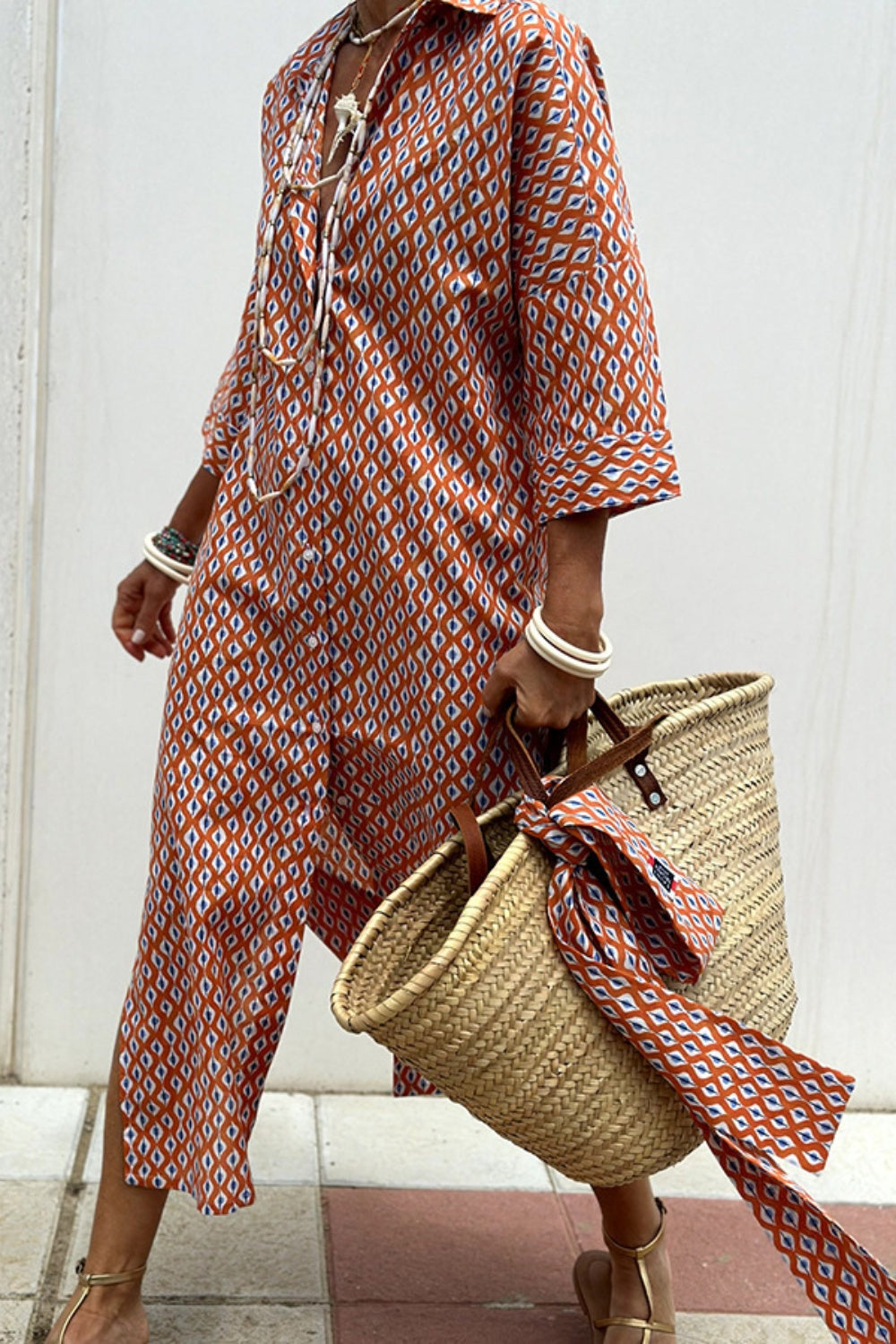 Anne - Robe chemise à carreaux élégante