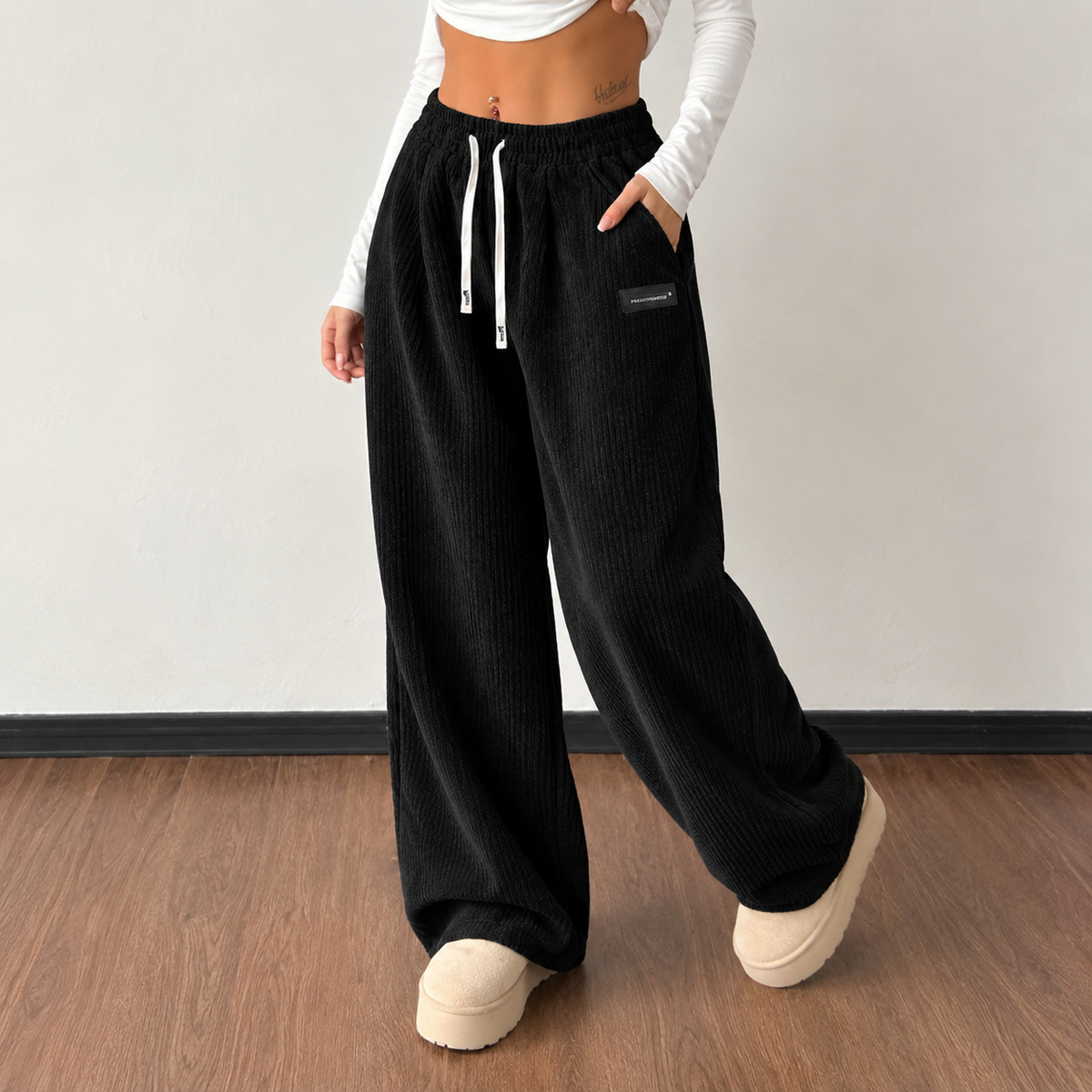 Livia Pantalon Large Confortable