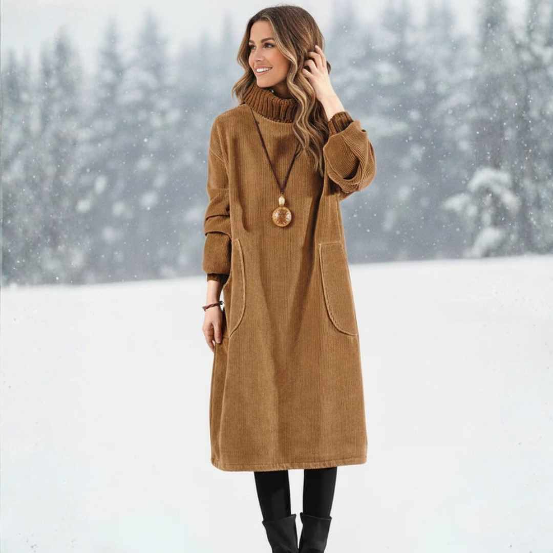 Jennie - Robe Midi Confortable Élégante