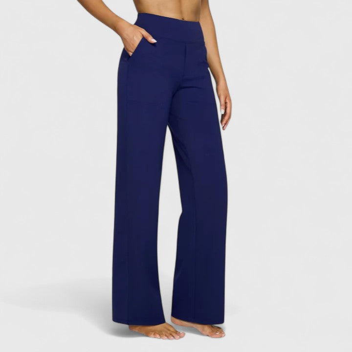 Pantalons sophistiqués Hilary de Danoir Paris, coupe élégante et tissu de qualité, présentés sur un fond neutre.