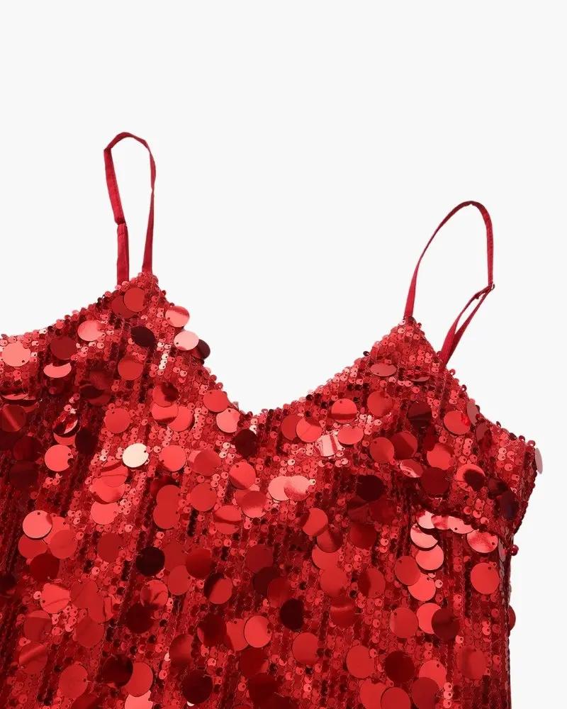 Sequin Party Mini Dress Old Money Women