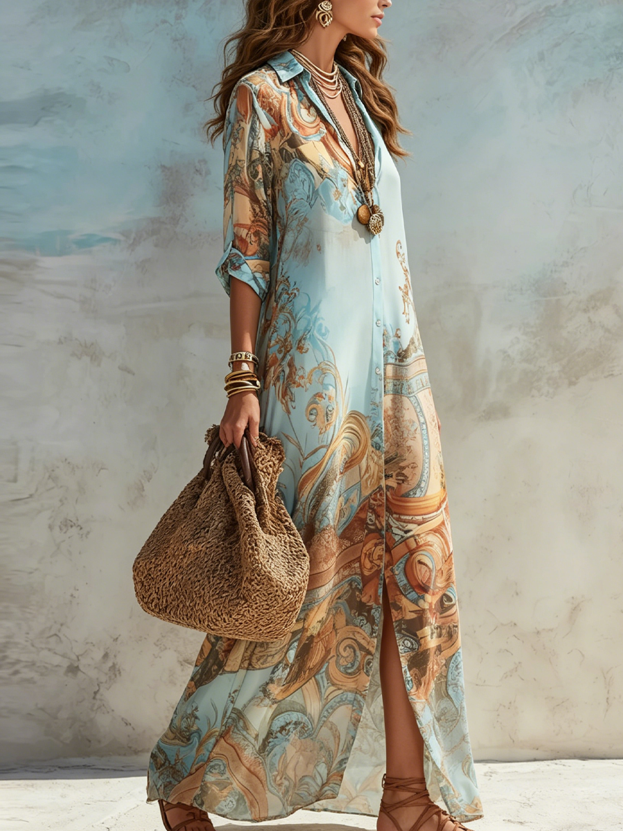 Robe d'été fluide et élégante Baroque™