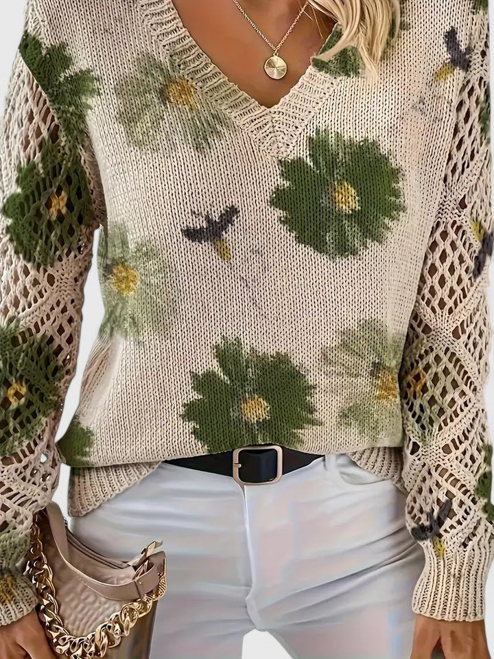 Aurélie - Gilet fleuri léger