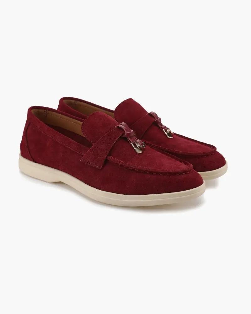 Old Money Suede Lady Loafers Old Money Women
