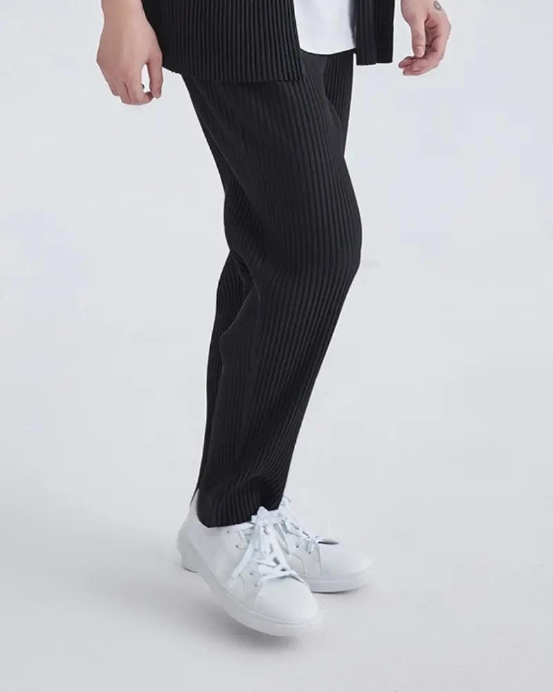 Ribbed Cotton Pantalon Old Money
